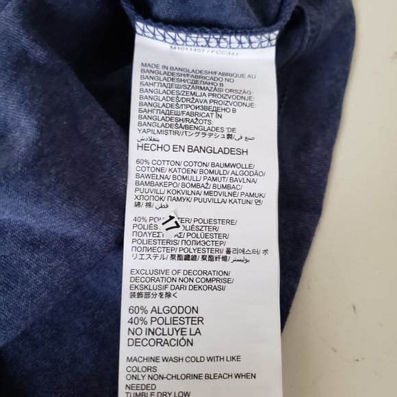 New England Patriots Mens Medium Long Sleeve Hooded Shirt Blue NFL Apparel NWOT - Picture 7 of 9